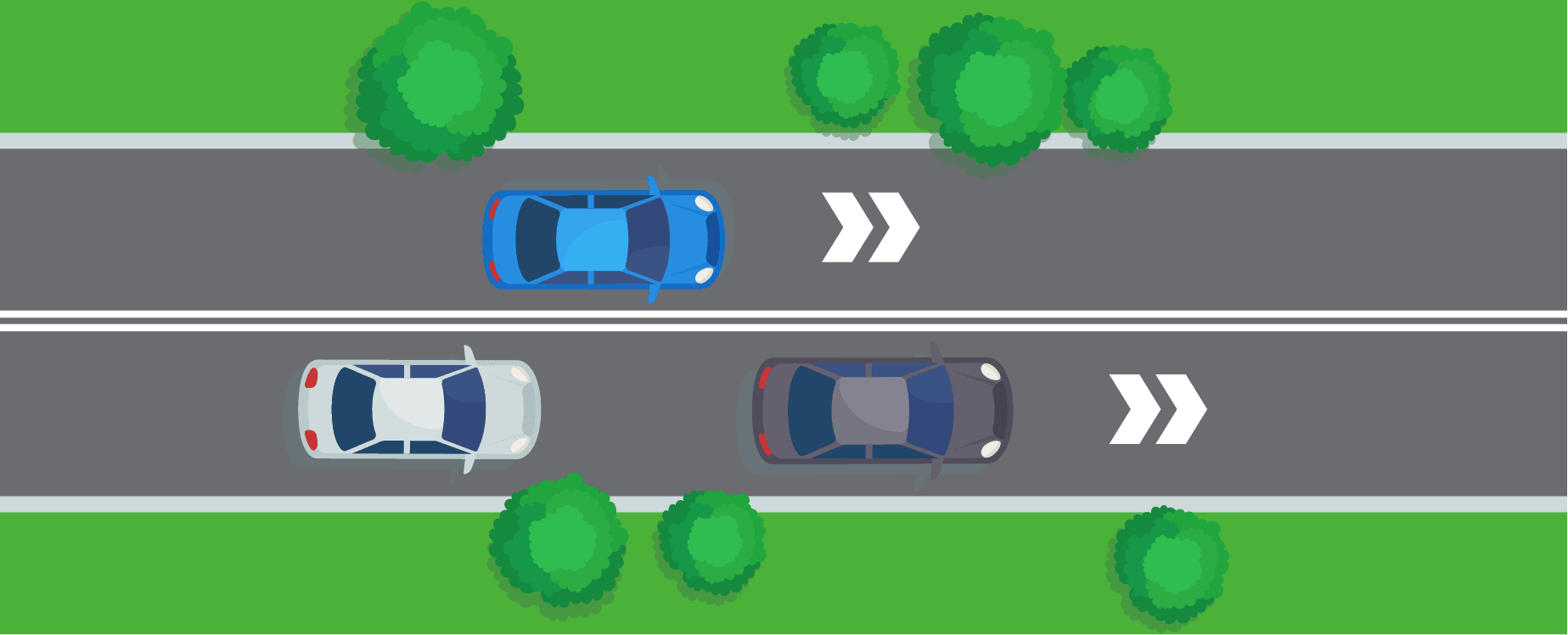 Road Marking Colors | Trubicars Driving Schools
